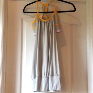 Lululemon workout top grey & yellow